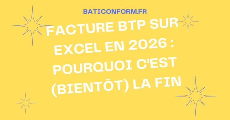 Facture BTP sur Excel en 2026 : Pourquoi c’est (bientôt) la fin