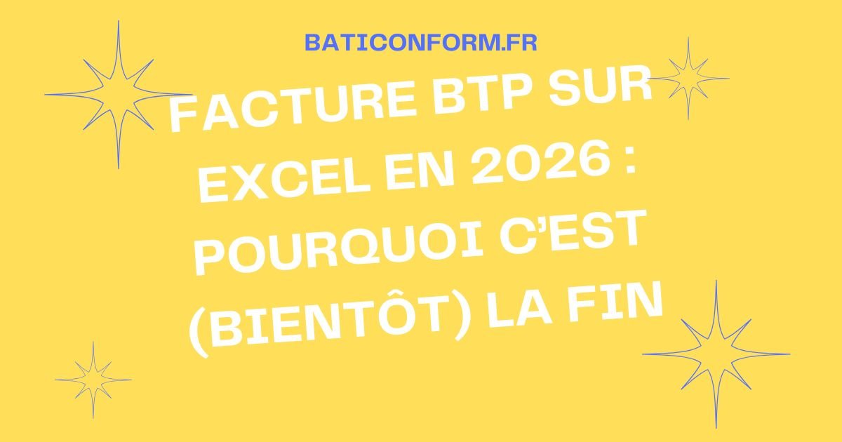 Facture BTP sur Excel en 2026 : Pourquoi c’est (bientôt) la fin