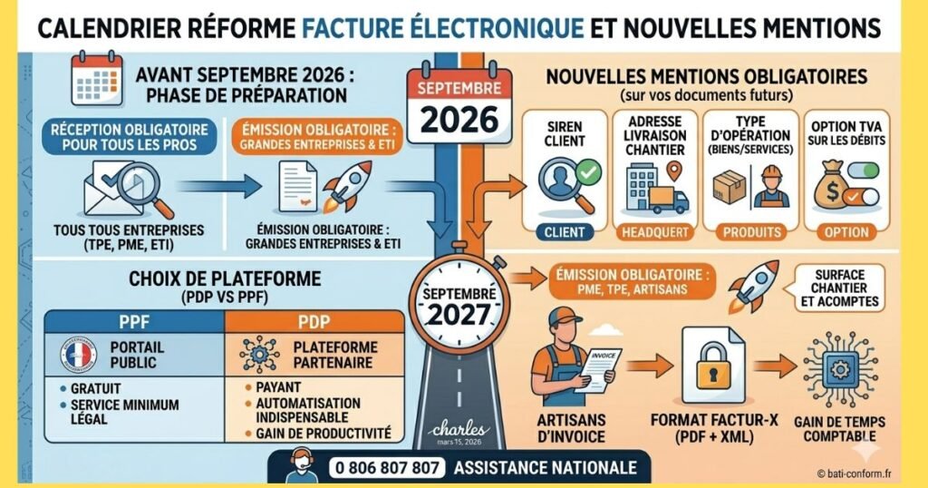 calendrier de la réforme de la facturation électronique