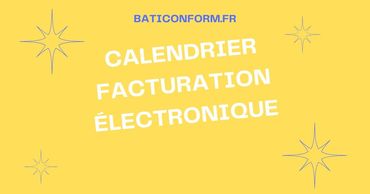 calendrier facturation électronique