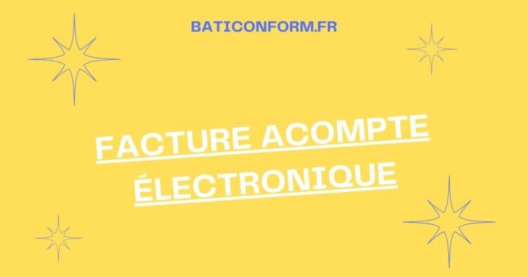 facture acompte électronique