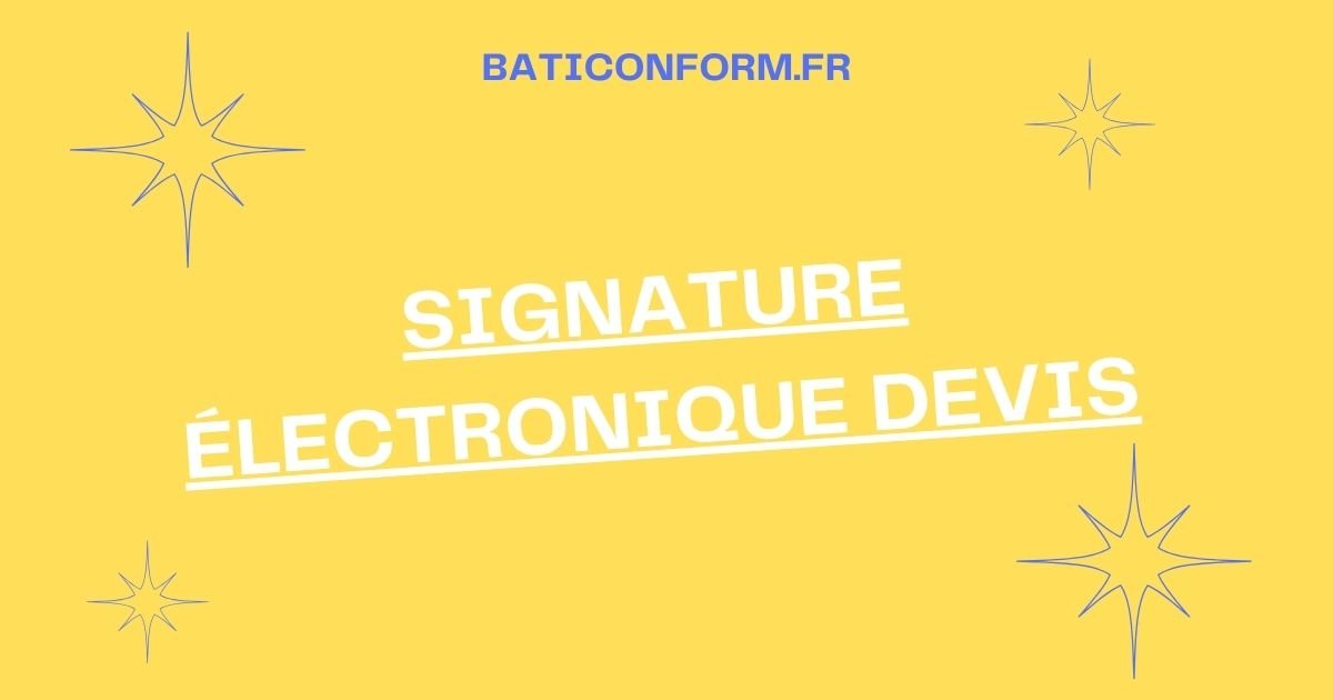 signature électronique devis